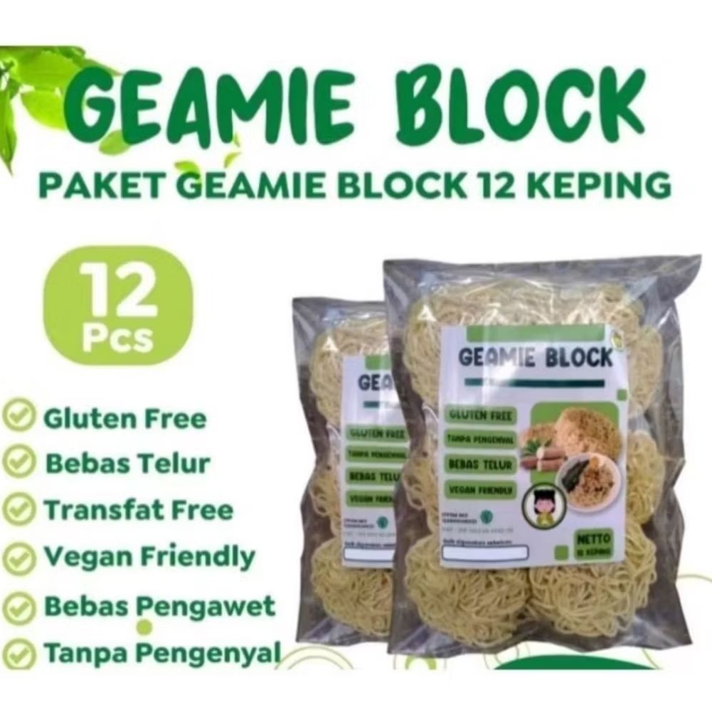 

Geamie Block TANPA BUMBU isi 12 keping | Mie Bebas Gluten | Gluten Free Noodles