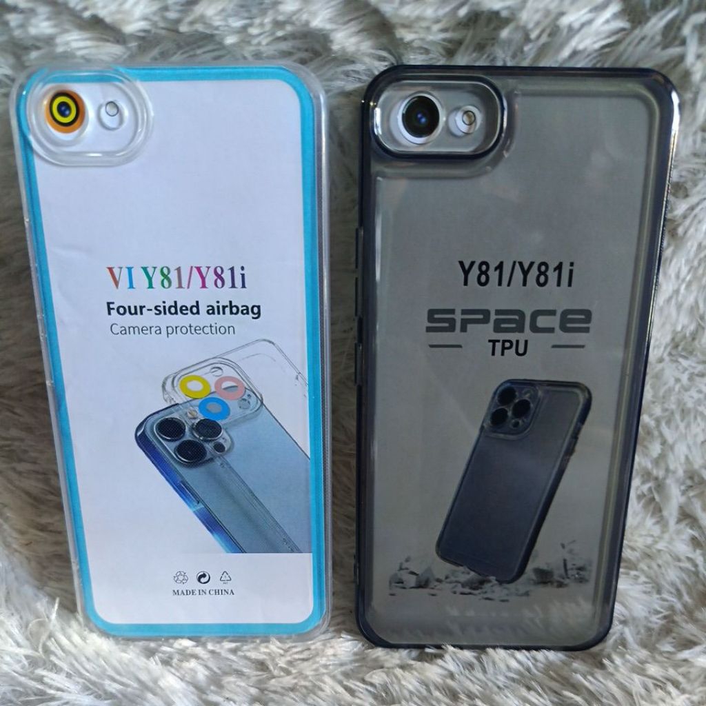 Softcase Silikon VIVO Y81/Y81i Casing Silikon Black Bening Transparan Pro Camera