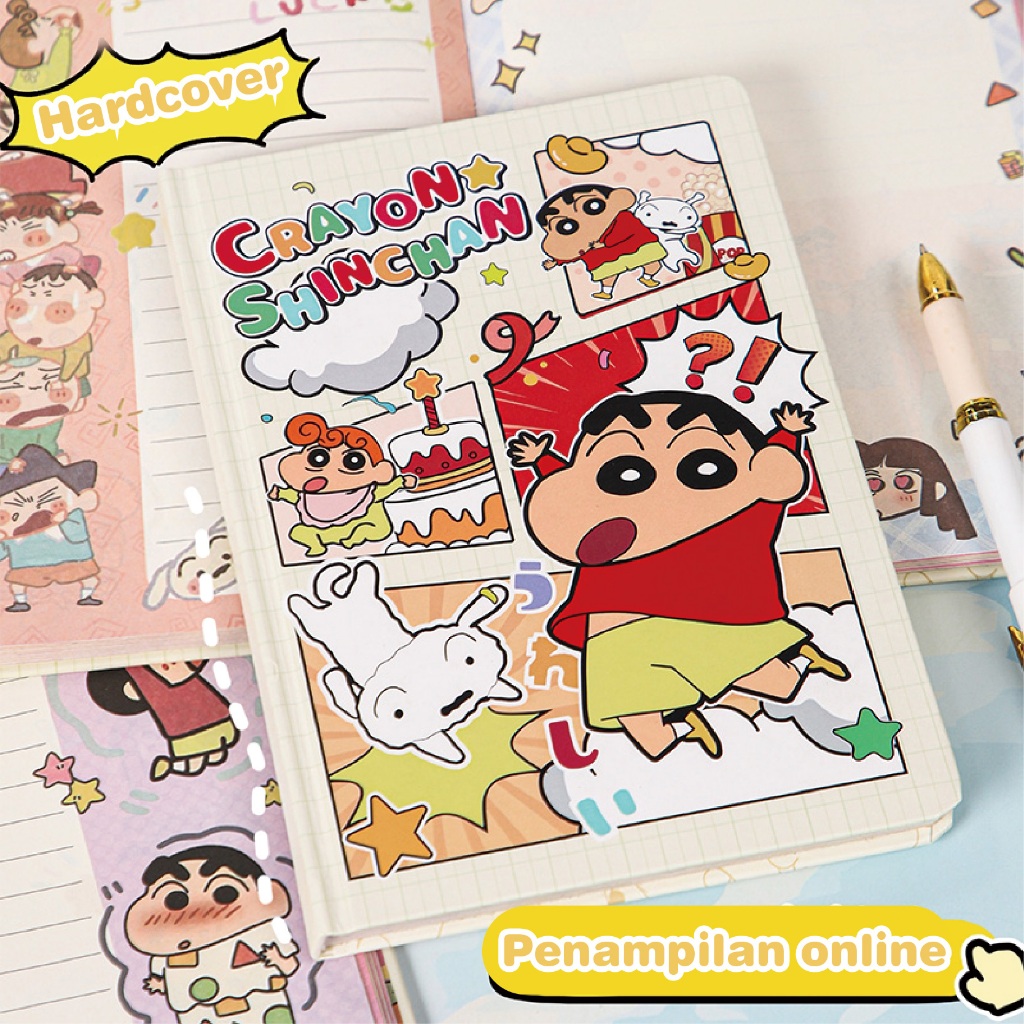 

【Pengiriman GRATIS】 Kartun Crayon Shin-Chief Co-Branded Notebook Mahasiswa A5 Hardcover Warna Halaman Buku Garis Horizontal Menebal Menulis Hadiah Artikel