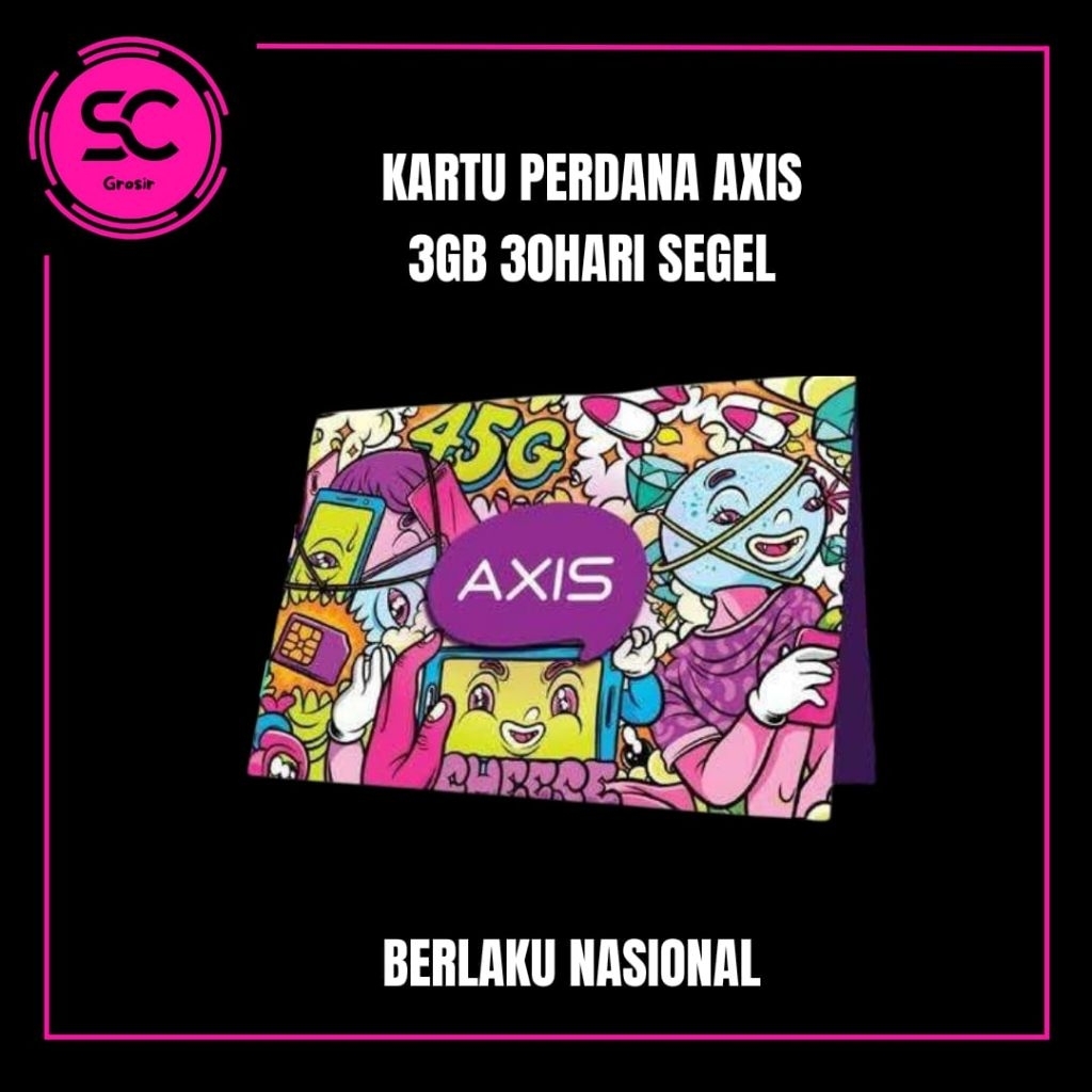 Kartu Perdana Axis 3GB 30HARI SEGEL