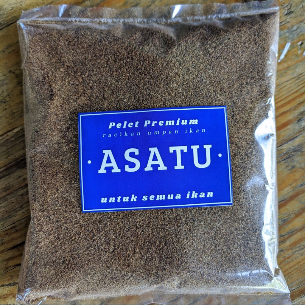 Pelet umpan premium ASATU biru untuk semua ikan nila tawes tombro lele patin