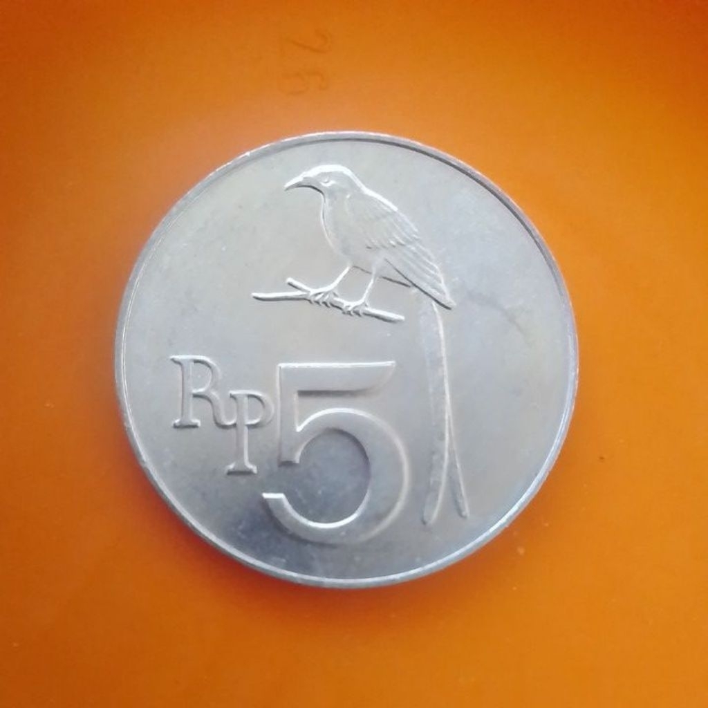UANG KUNO 5 RUPIAH BURUNG TAHUN 1970