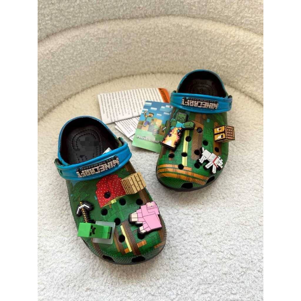 Sandal MINI Minecraft Sandal Anak Cowo Cewe Terbaru Sendal Slip On Anak Laki Laki CRS040 Mygtoc.id
