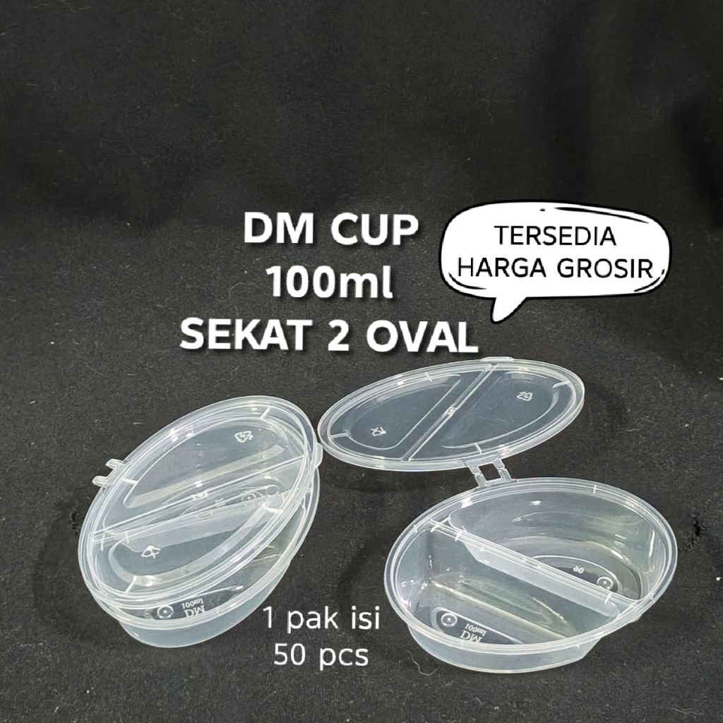 bigta_DM CUP SAUCE 100ml sekat 2 OVAL