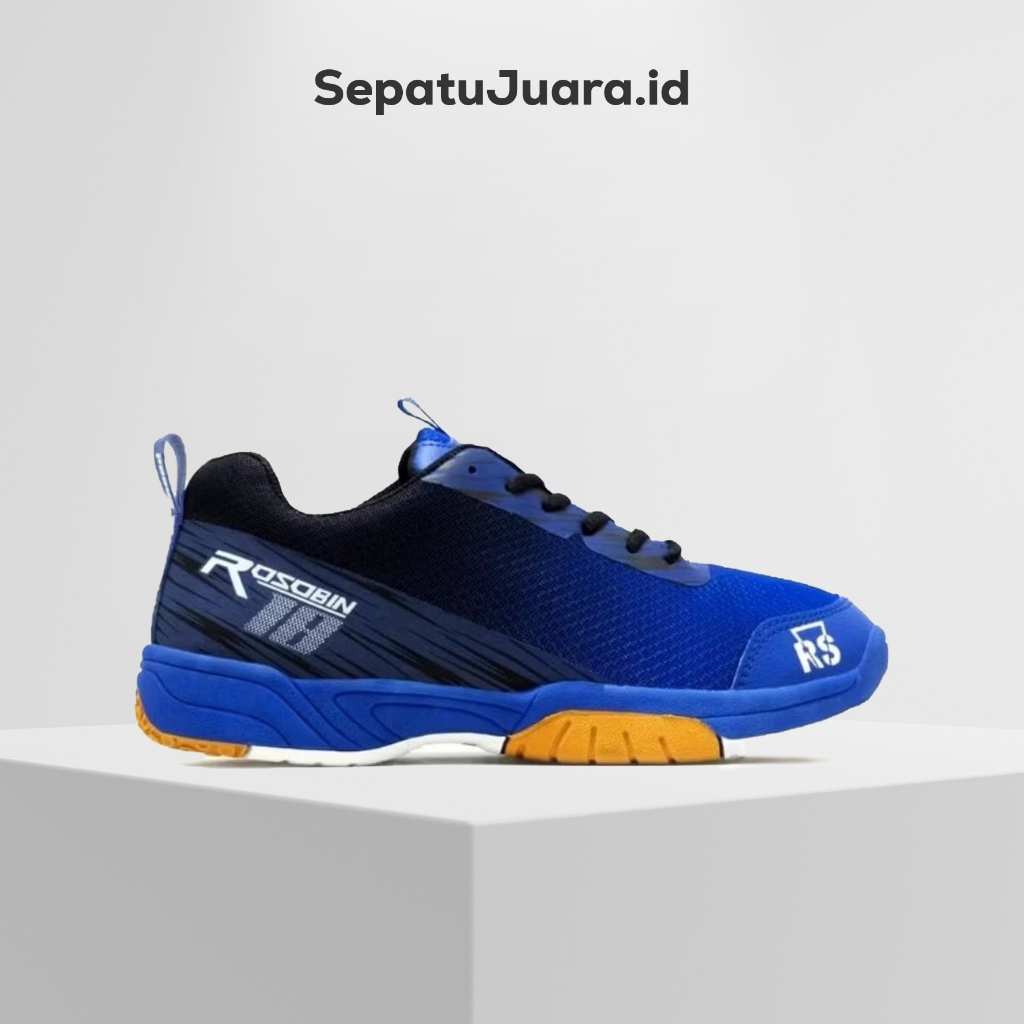 Sepatu Pria Ukuran Besar Jumbo 44–47  Sepatu Senam, Lari, Voli – Ringan & Anti Slip [RS-BIRU]