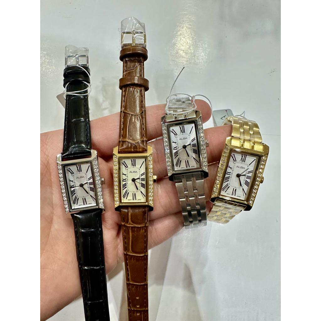 Alba wanita fashion AK30 Series Kotak Model Tank Original Jam tangan cewek