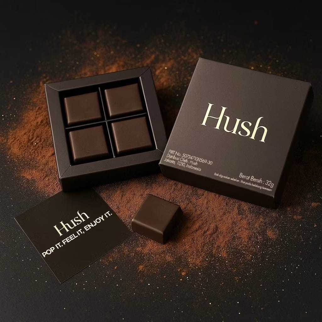 

Hush Manis Hush chocolate Manis 35% cocoa 4 pcs 32 gram