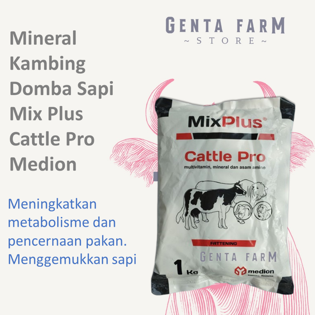 Mineral Kambing Domba Sapi Mix Plus Cattle Pro Medion 1KG