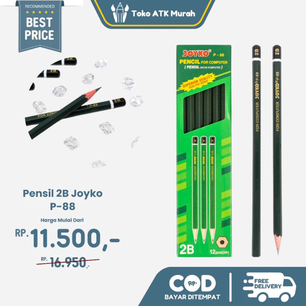 

Pensil 2B Joyko P-88 1 Pak - 12 pcs