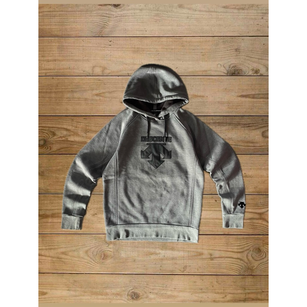 HOODIE DESCENTE - SECOND ORIGINAL | Hoodie Descente Abu / Dark Grey Original