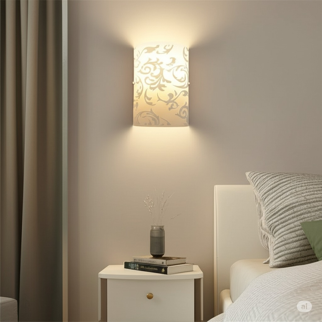 3+ Lampu Dinding / Wall Lamp White Rococo  DL-WL1206-RC-AH