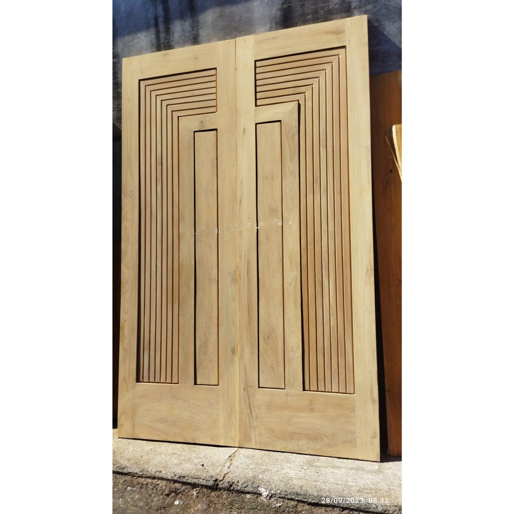 1 SET PINTU UTAMA KUPU TARUNG + KUSEN 140 X 240 JATI LOKASI BENOWO