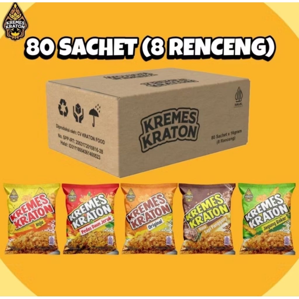

KREMES KRATON 1 DUS 80 SACHET LEBIH HEMAT