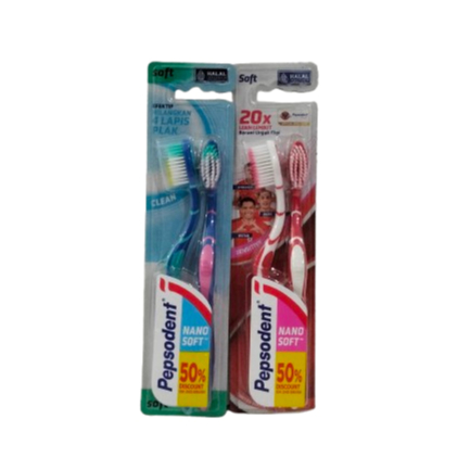 Pepsodent Sikat Gigi isi 2 pcs/centraltrenggalek