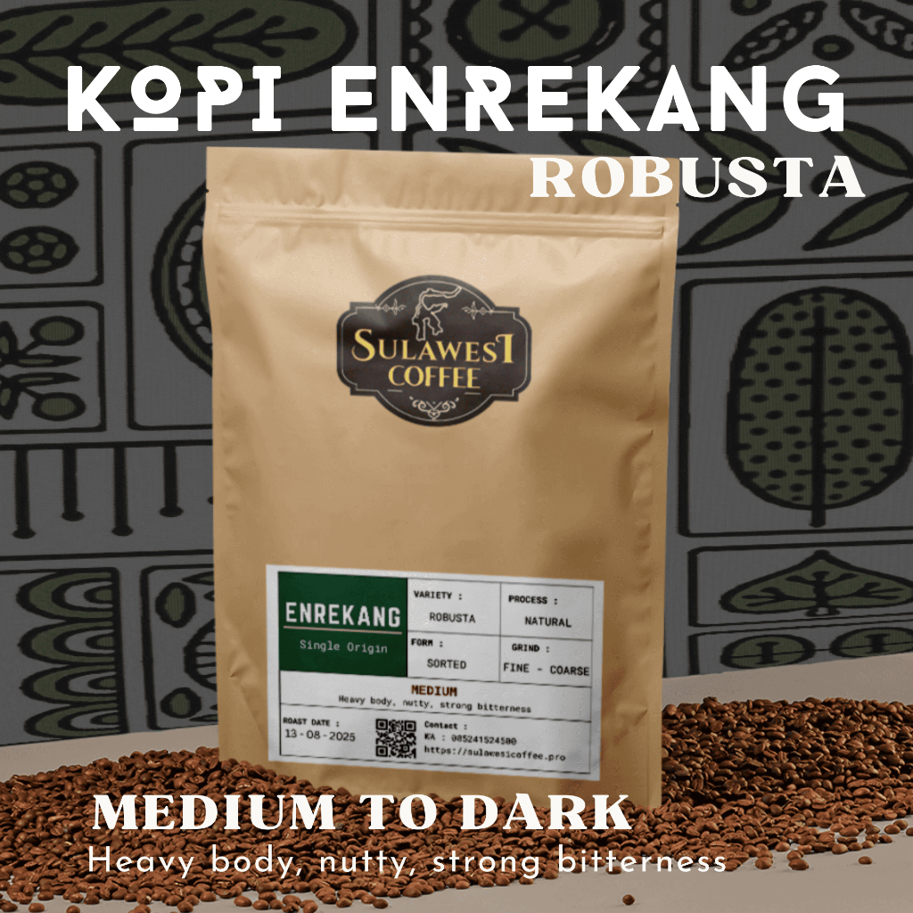 

Kopi Robusta Enrekang Medium To Dark – Premium Roasted Coffee