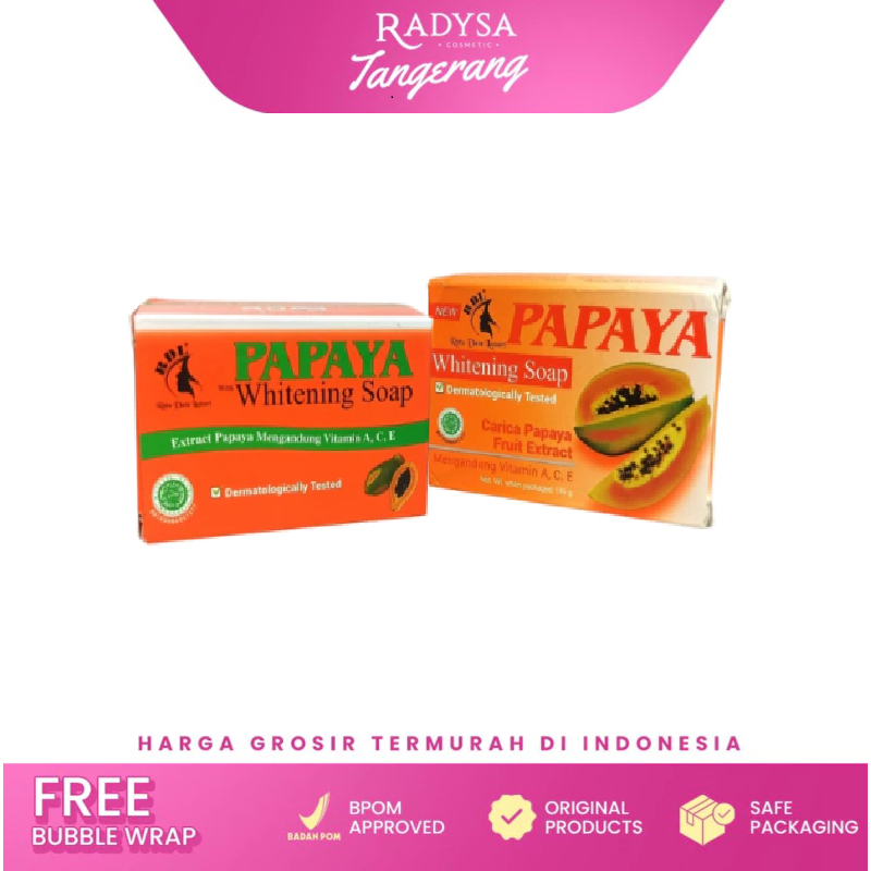 𝐑𝐀𝐃𝐘𝐒𝐀 𝐓𝐆𝐑 - RDL Sabun Papaya Whitening Original BPOM 135gr / Sabun Papaya RDL