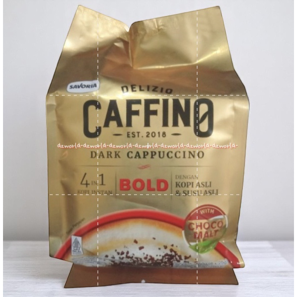 

Delizio Caffino Dark Cappucino Bold 6sachet 4in1 Kopi Instan Kapucino Dengan Topping Grande Kopi Asli Susu Asli Delisio Cafino Kapucino