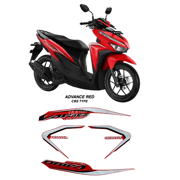 ORI ! Stiker Vario 125 LED 2019 Merah Advance Red CBS ORIGINAL
