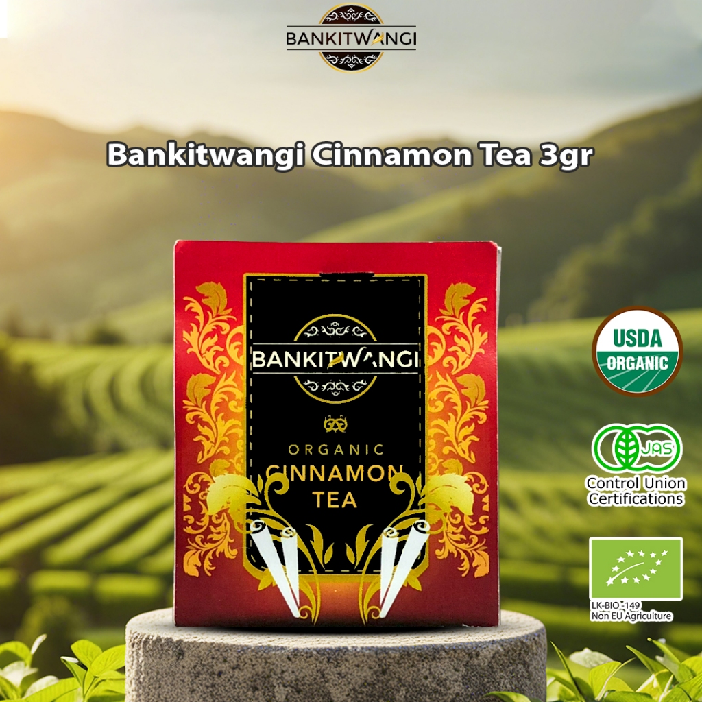 

Bankitwangi Organic Cinnamon Tea Sachet 3gr - Teh Hitam & Kayu Manis Organik Kemasan Sachet