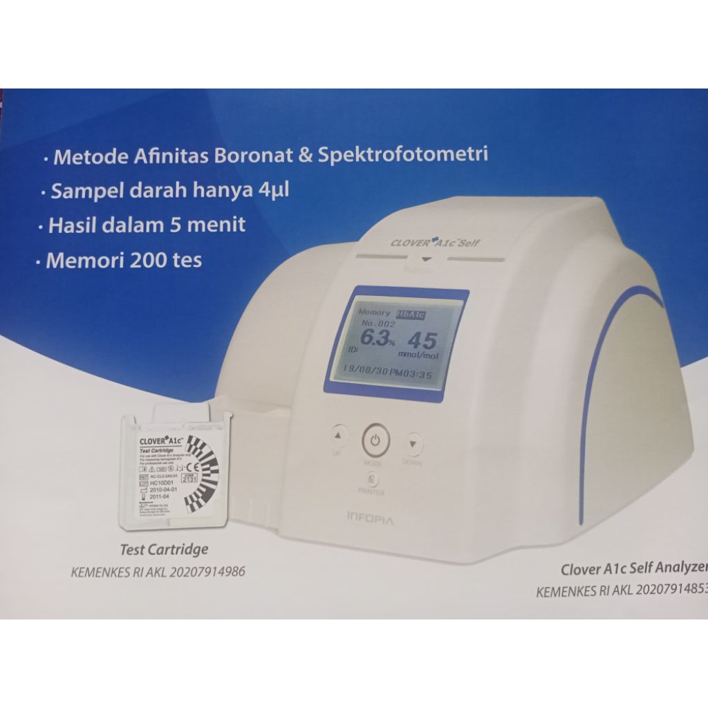 Clover A1c Self Test Analyzer (Alat pengukur HbA1c)