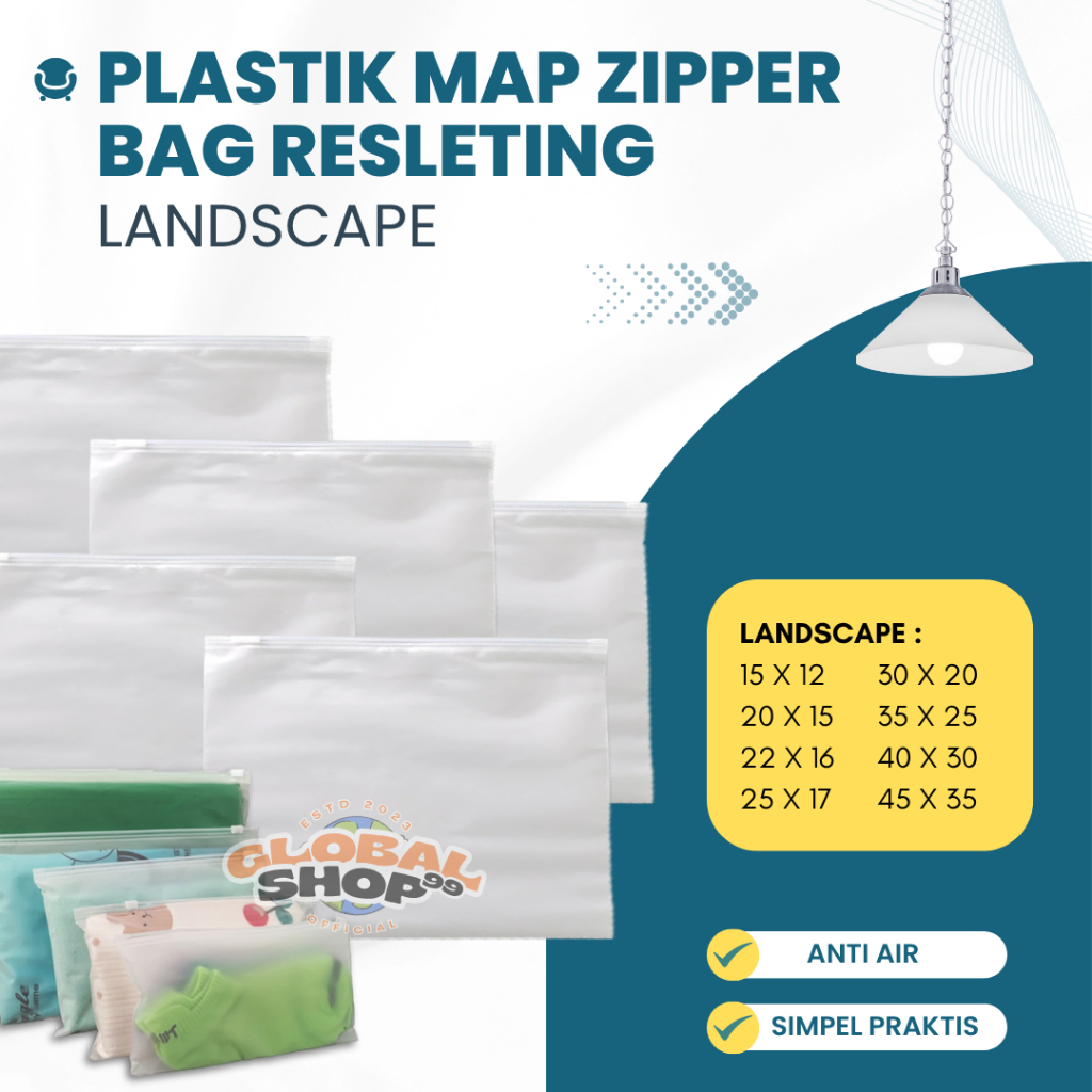 Kantong Plastik Packing ZIPLOCK LANDSCAPE Travel Pouch Transparan ANTI AIR Storage Box Serbaguna Map
