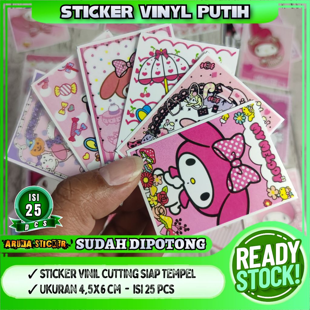 

Sticker Melody Sanrio Isi 25 pcs Sudah Dipotong Stiker Viral