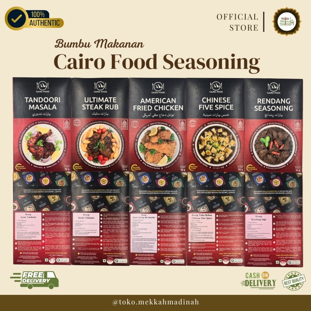 

Cairo Food Seasoning 50gr – Bumbu Premium Serbaguna dari Berbagai Belahan Dunia