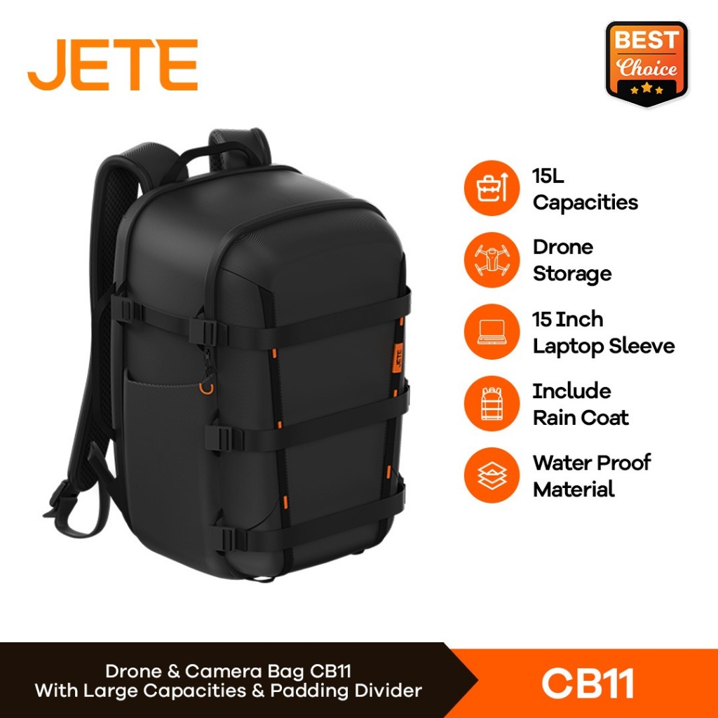 Tas Kamera - Drone Mavic dan FPV JETE CB11 Backpack Waterproof with Rain Cover