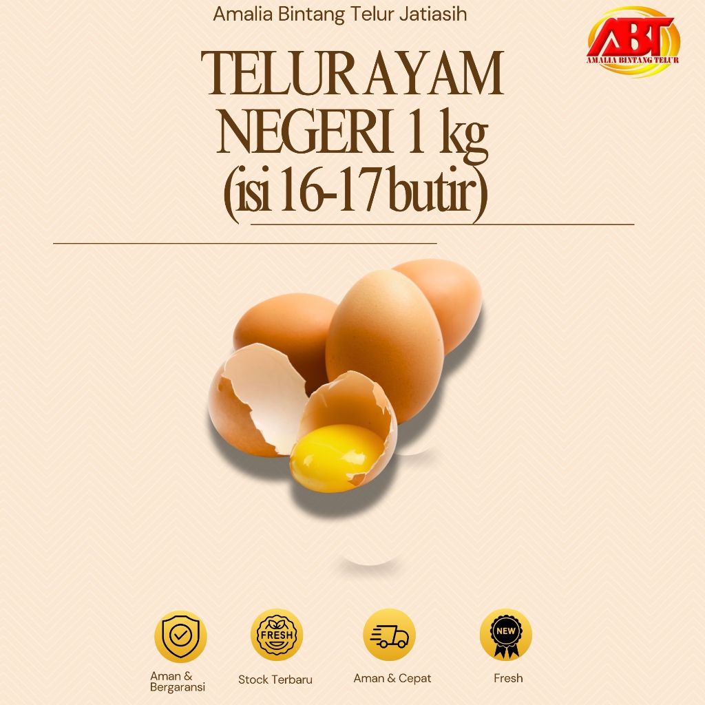 

ABT JATIASIH - Telur Ayam Negeri 1kg (FRESH-CEPAT-BERGARANSI)