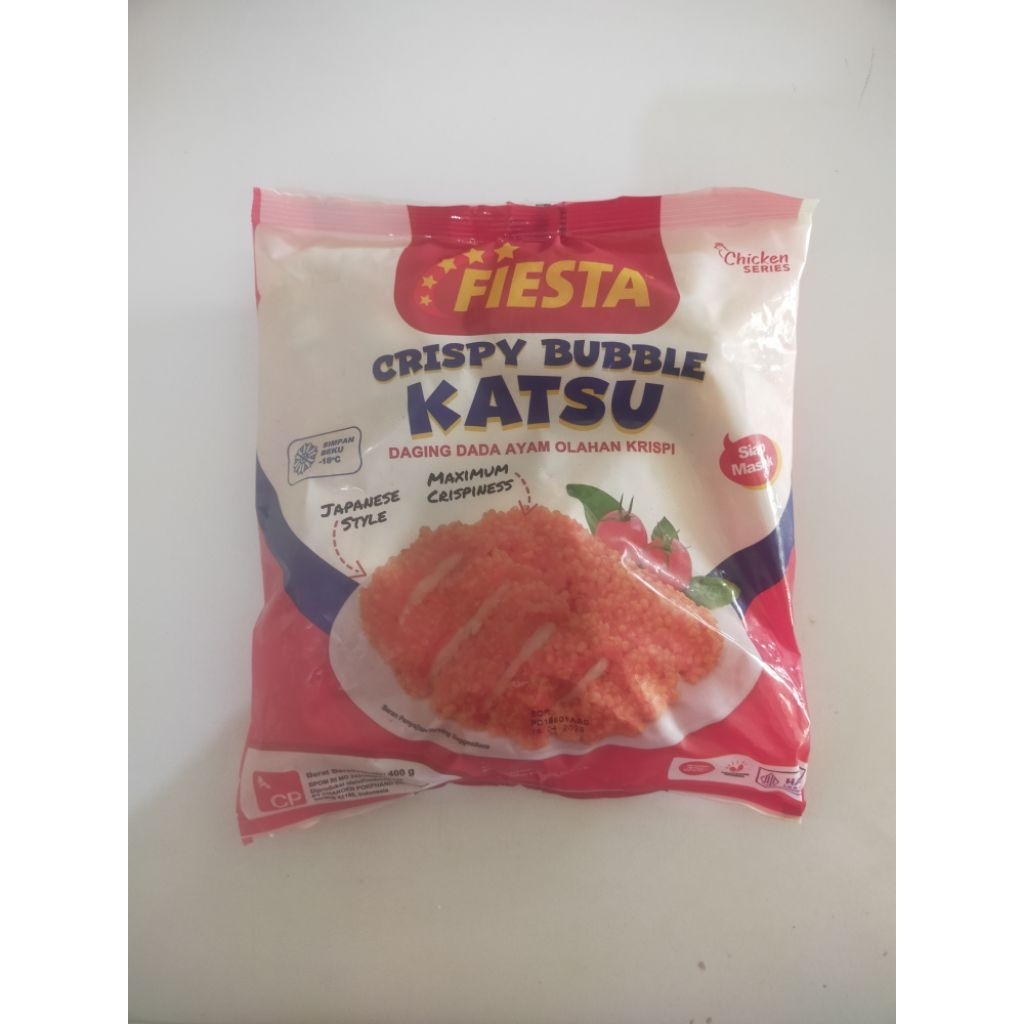 

Fiesta Katsu Crispy Bubble 400Gr / Daging Dada Ayam Olahan Crispy 400Gr