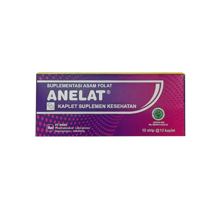 Anelat Box isi 10x10 Kaplet - Suplemen Asam Folat [JAKSEL]