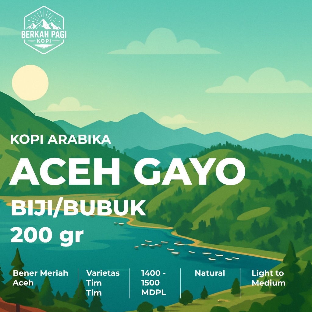 

Kopi Arabika Aceh Gayo Biji/Bubuk 200 gr