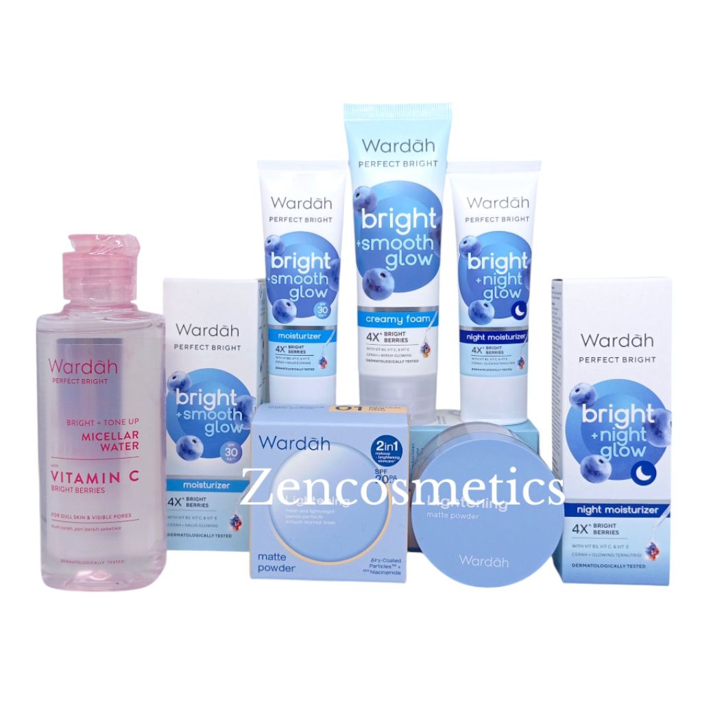 Skincare Wajah Glow/Wardah PERFECT BRIGHT SMOOTH GLOW/Perawatan kulit kusam/ Skincare Glowing Murah