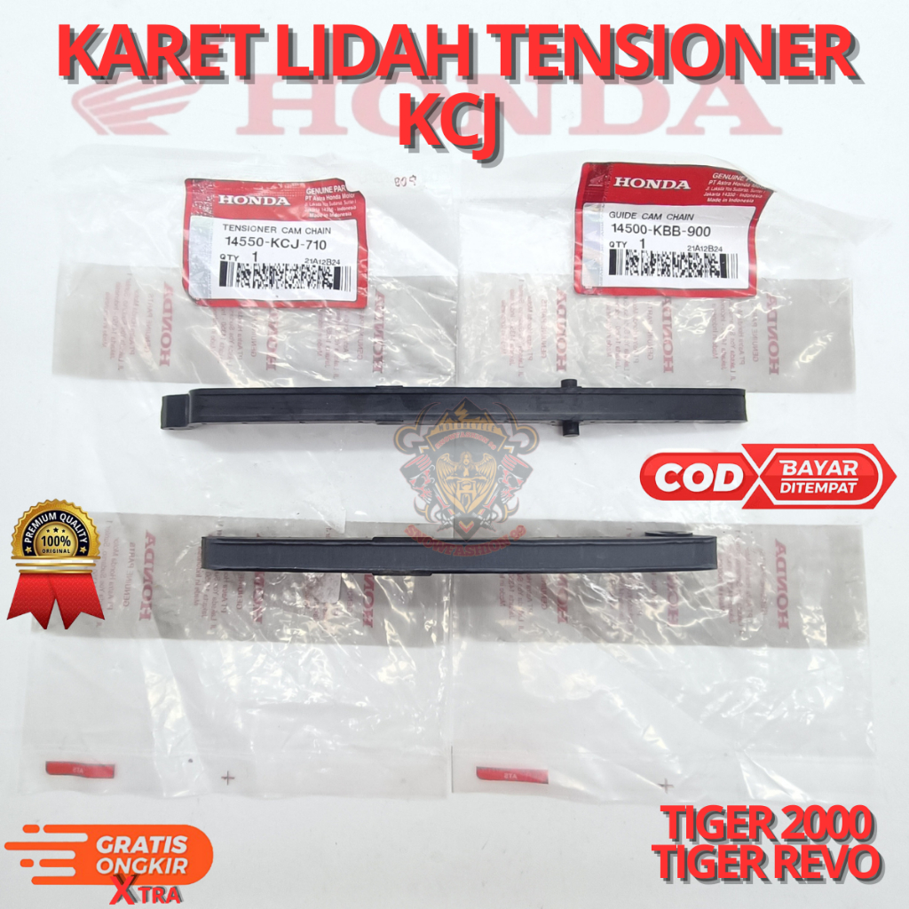 KARET LIDAH TENSIONER KCJ UNTUK MOTOR TIGER 2000,TIGER REVO.AHM BERKUALITAS ORIGINAL ASLI ORI
