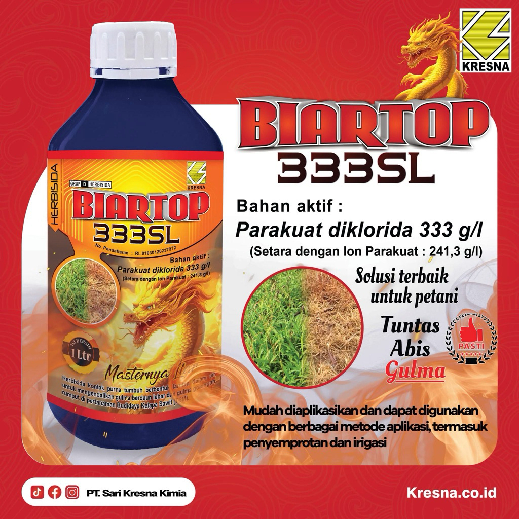 BIARTOP 333 SL 1 L HERBISIDA Pembakar/Parakuat