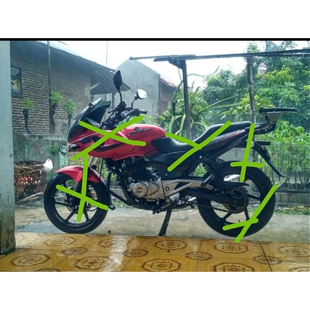 Frame mesin dan arm pulsar 220