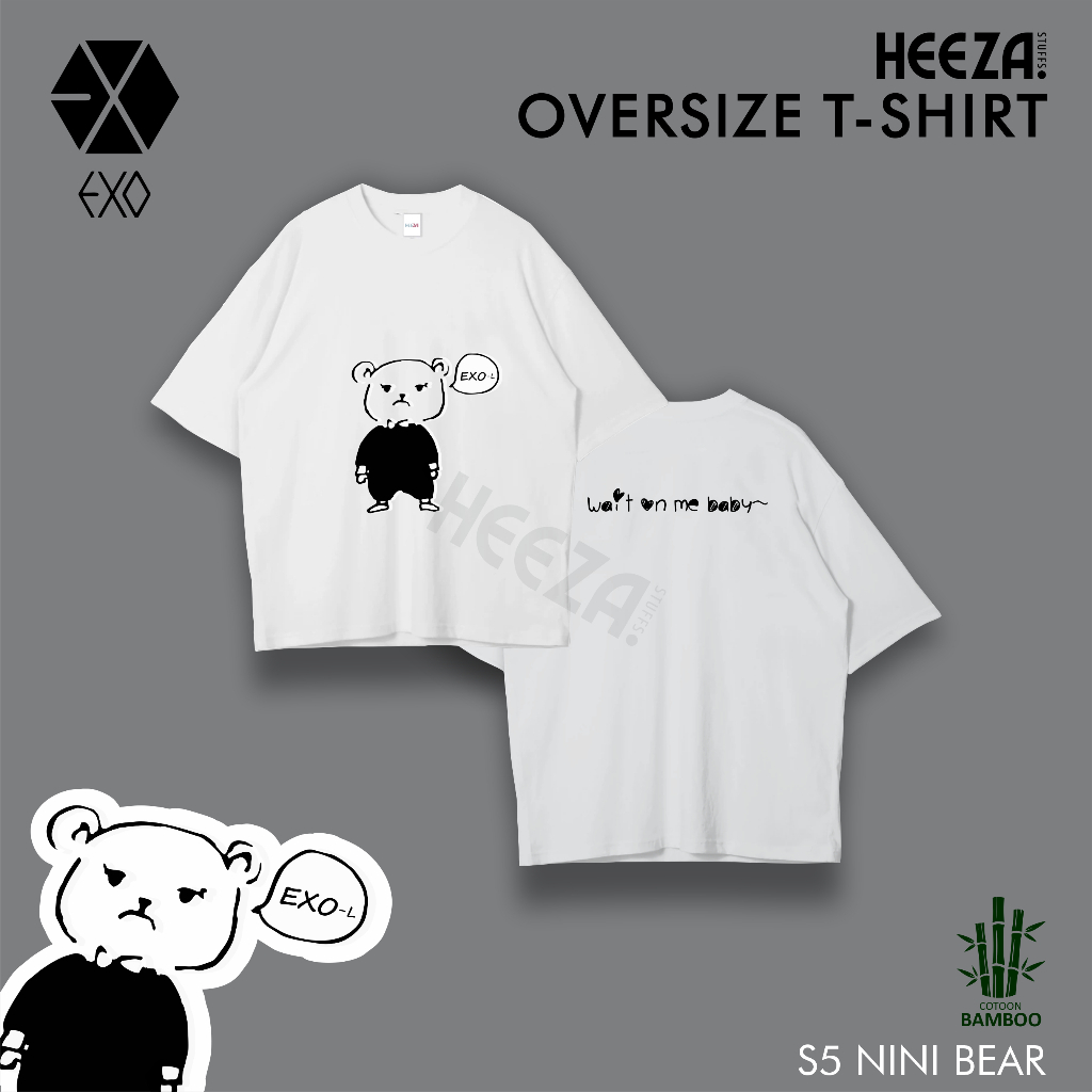 KAI EXO TSHIRT | FREEBIES PHOTOCARD POSTCARD STICKER | CUSTOM KAOS KPOP | WAIT ON ME NINI BEAR