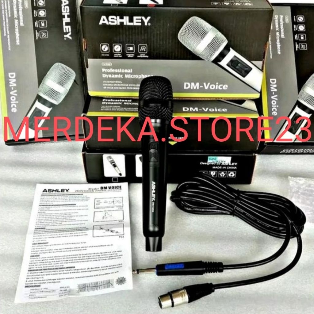 Mic Kabel ASHLEY DM VOICE | ASHLEY DM-VOICE Microphone Cable Panjang 5 Meter Original - Ready