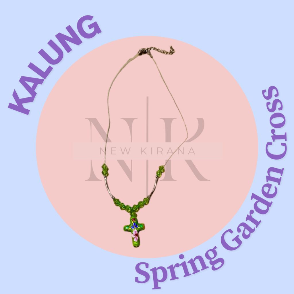 Kalung Liontin Salib Hijau