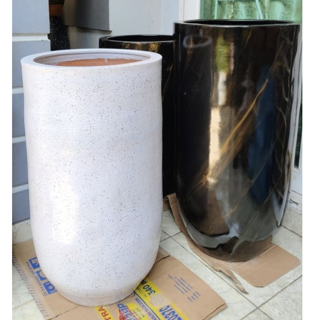 Pot Marmer Diameter D 40 T70 cm & 80 cm  | Pot Kapsul  Tinggi | Pot Tanaman Hias / Pohon | Vas Indoo