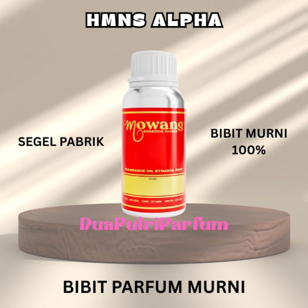 HMNS ALPHA - BIBIT PARFUM MURNI KEMASAN SEGEL 100GRAM