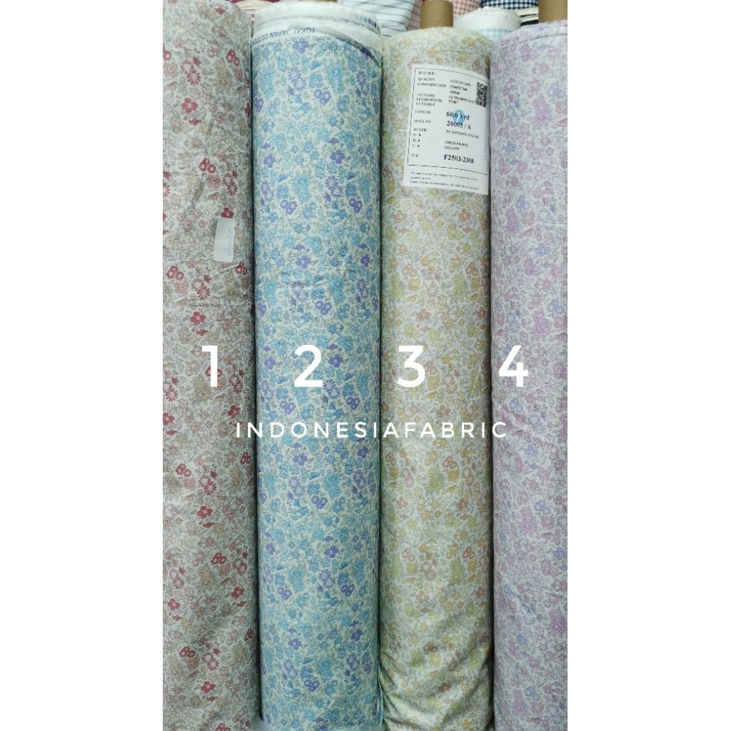 Kain Katun Jepang motif KJ467 tokai senko japan cotton ori bahan gamis tunik mukena kemeja koko sera