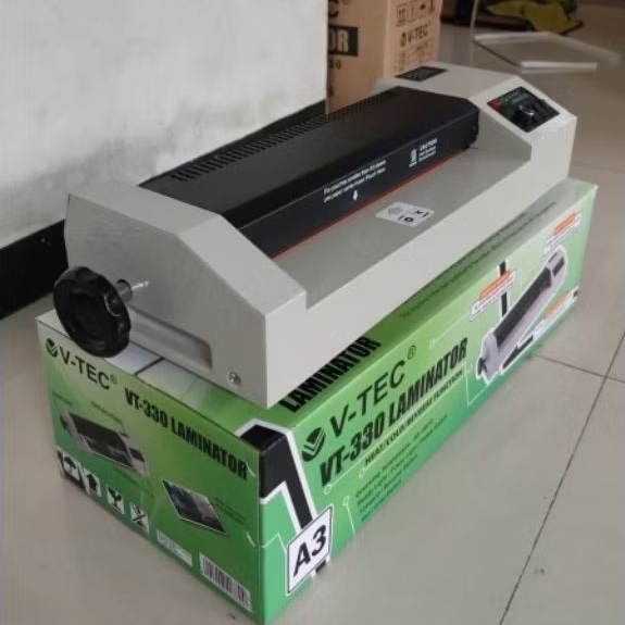 

Mesin Laminasi Laminator Alat laminating Panas Dingin Vtec VT330 Roll A3plus V-TEC VT-330 Laminating Machine 33cm