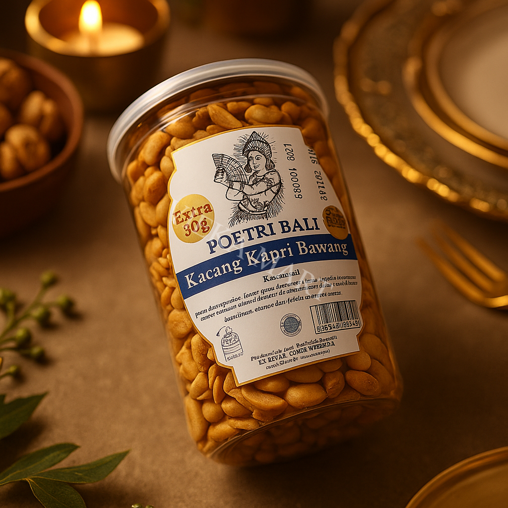

Poetri Bali Kacang Kapri Bawang kemasan toples 320g
