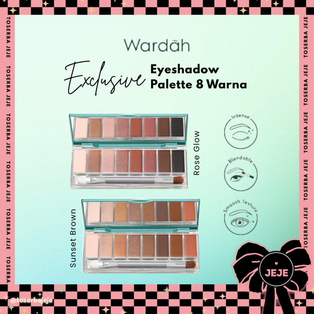 WARDAH Exclusive Eyeshadow Palette 8 warna | Palet mata