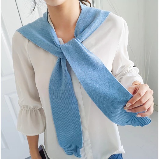 SYAL KERAH RAJUT / SCARF RAJUT WANITA POLOS / BAJU SYAL BAHU / SYAL KERAH RAJUT SELENDANG / SYAL RAJ