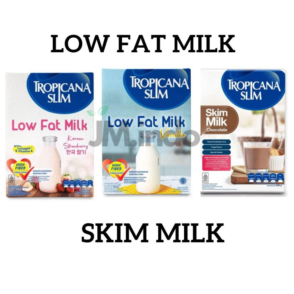 

Susu Low Fat & Slim Milk Vanilla / Korean Strawberry / Chocolate 500gr Tropicana Slim - Susu Bantu Diet Turunkan Kolesterol