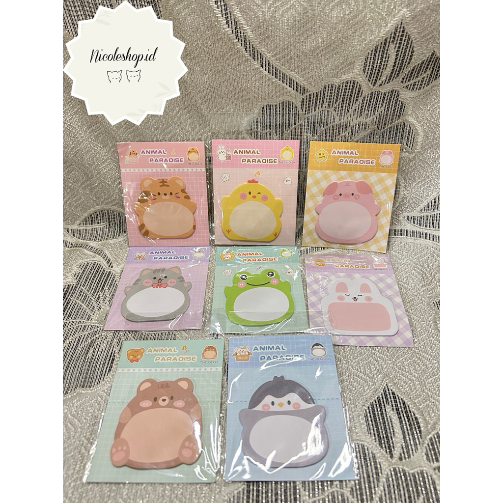 

sticky note motif animals tempelan lucu