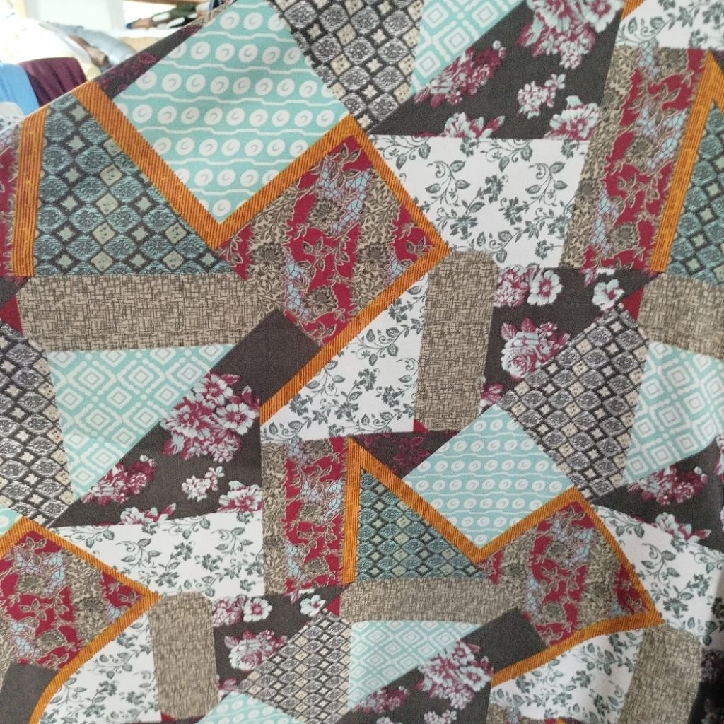 Bahan Wolfis Motif - Kain Wolfis Import - Bahan Wolfis - Kain Wolfis - Kain Meteran - Bahan Eceran -