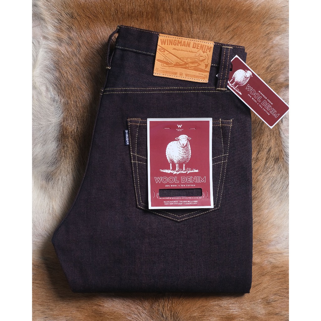WINGMAN DENIM - WOOL DENIM TUSCAN RED 16oz den